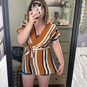 Forever21 - Tie-Belt Wrap Blouse